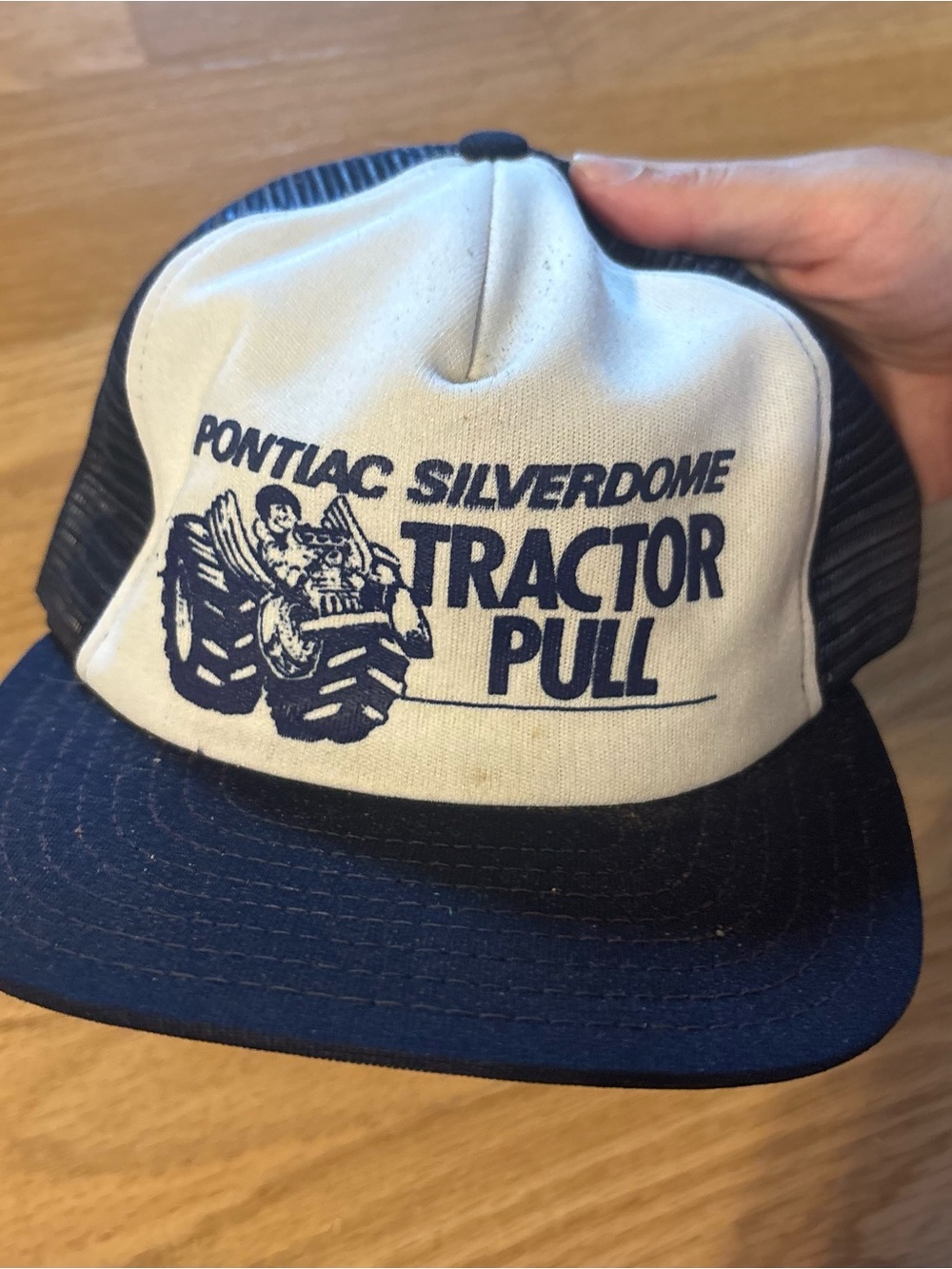 Vintage Pontiac Silverdome Tractor Pull Trucker Hat Mesh SnapBack